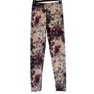 3/$20 Pink, Purple & Gray Abstract Print Leggings